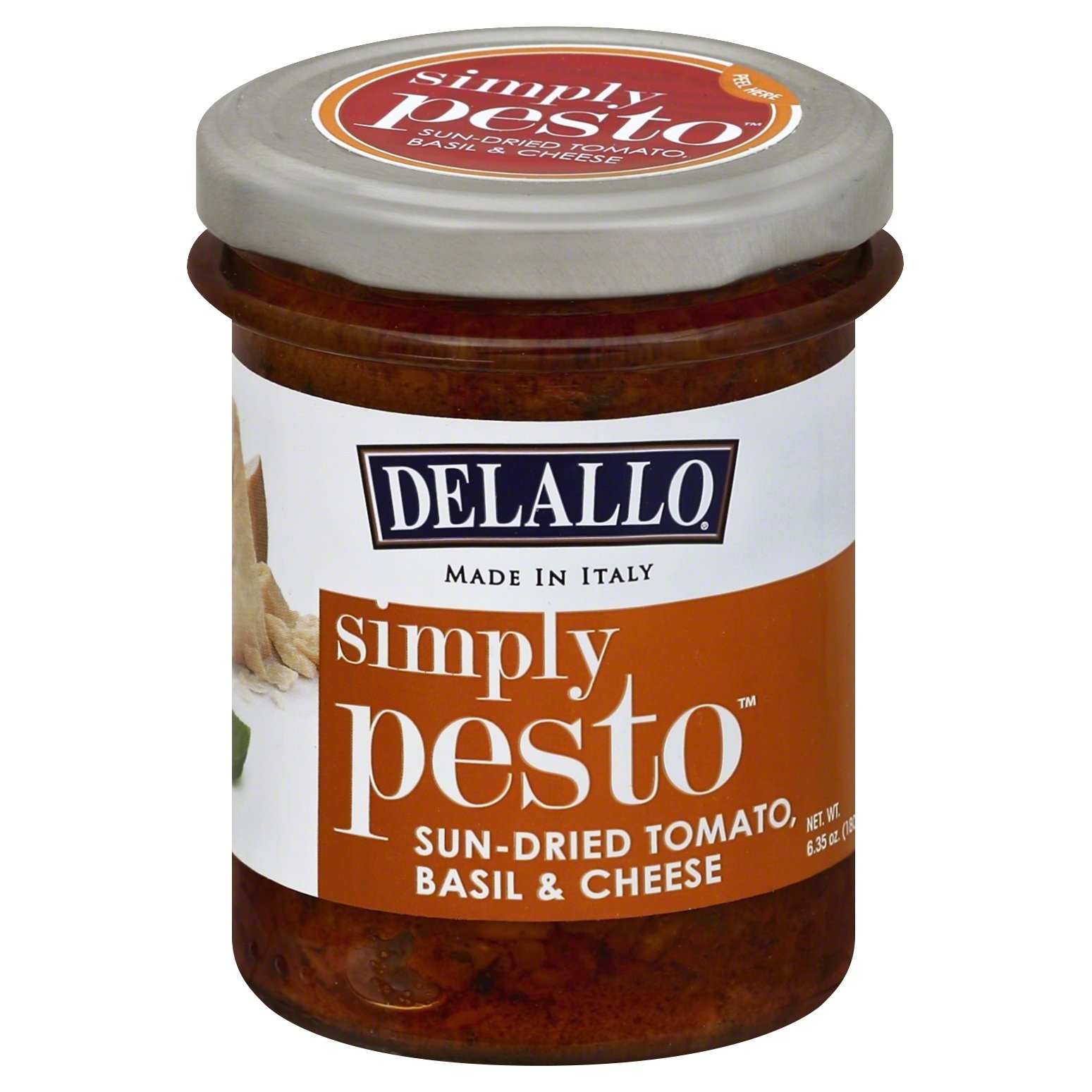 slide 1 of 5, DeLallo Tomato Basil And Cheese Pesto, 6.35 oz
