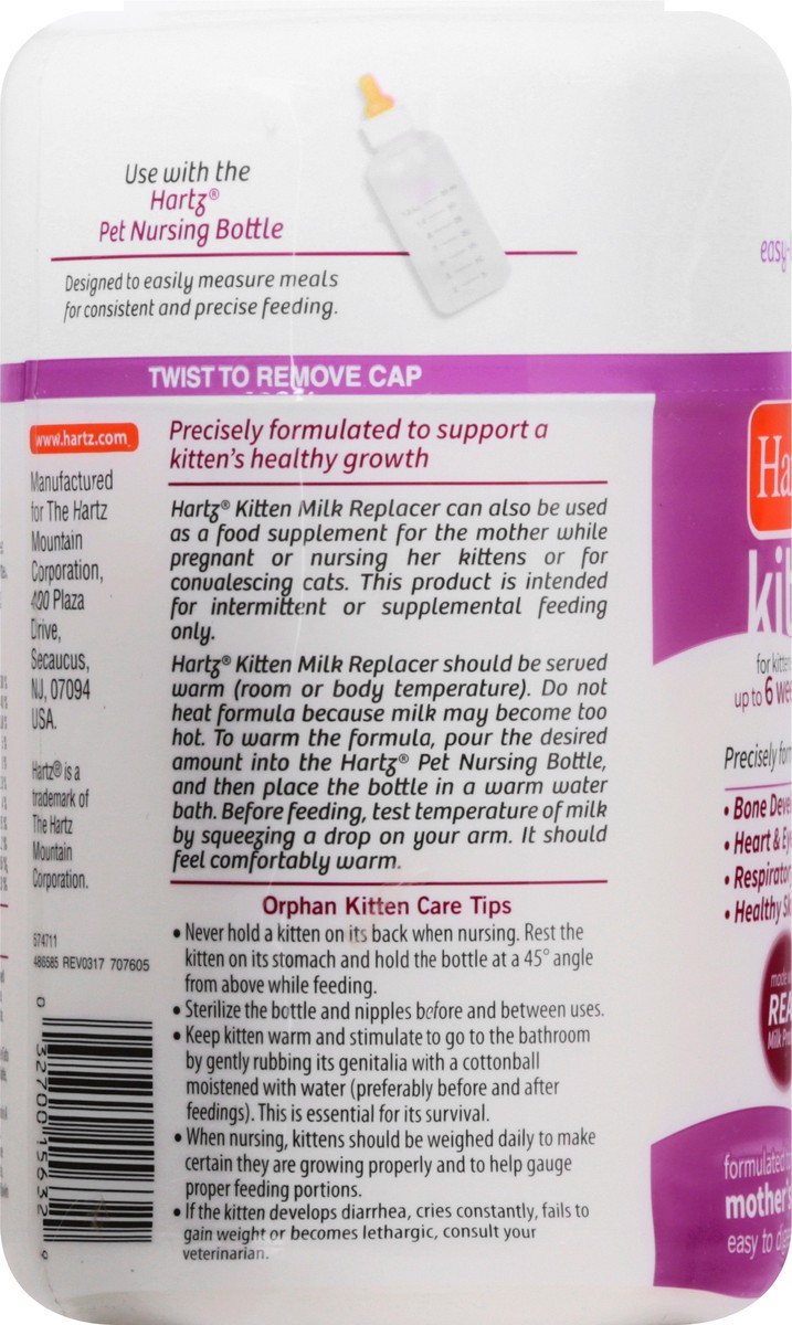 slide 9 of 9, Hartz Kitten Milk Replacer 11 oz, 11 oz