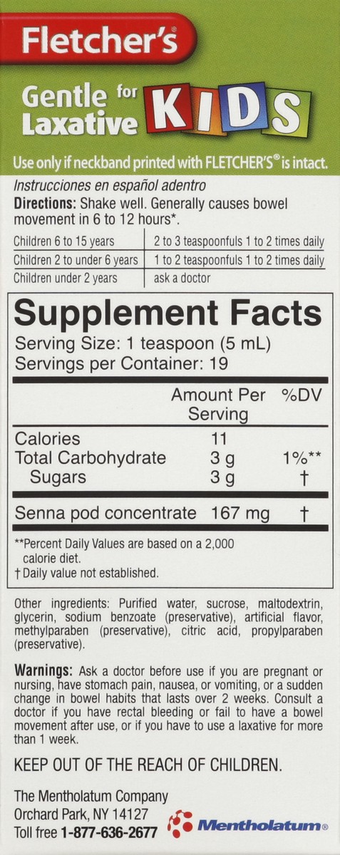 slide 5 of 5, Fletcher's Laxative, Gentle, For Kids, Root Beer Taste, 3.25 oz