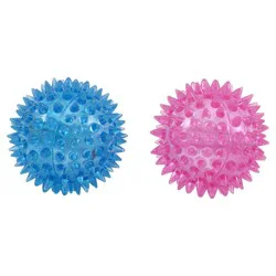 2.5 Squeak & Light Spiked Ball Dog Toy