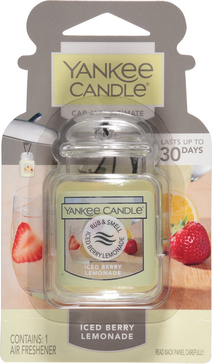 slide 1 of 1, Yankee Candle Car Jar Ultimate Iced Berry Lemonade Air Freshener 1 ea, 1 ct