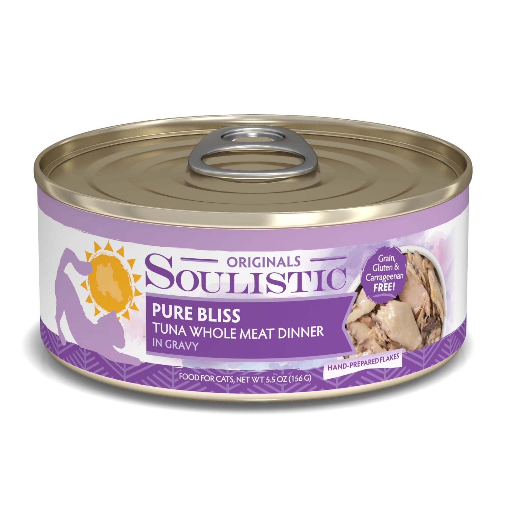 slide 1 of 1, Soulistic Pure Bliss Tuna Whole Meat Dinner Adult Canned Cat Food in Gravy, 5.5 oz