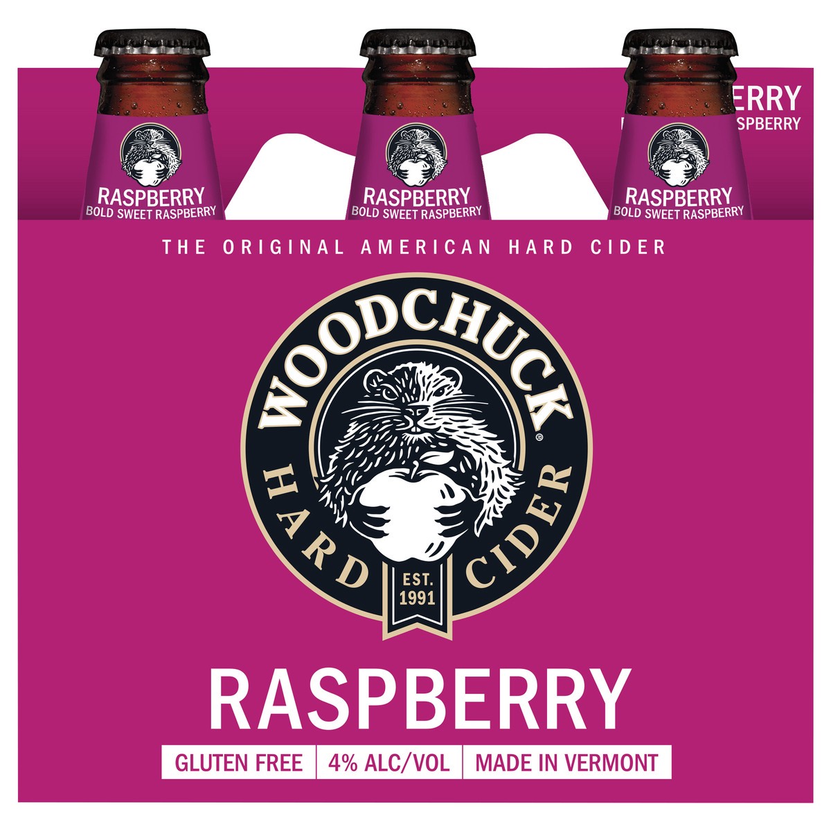 slide 1 of 5, Woodchuck Raspberry Hard Cider 6Pk, 72 fl oz