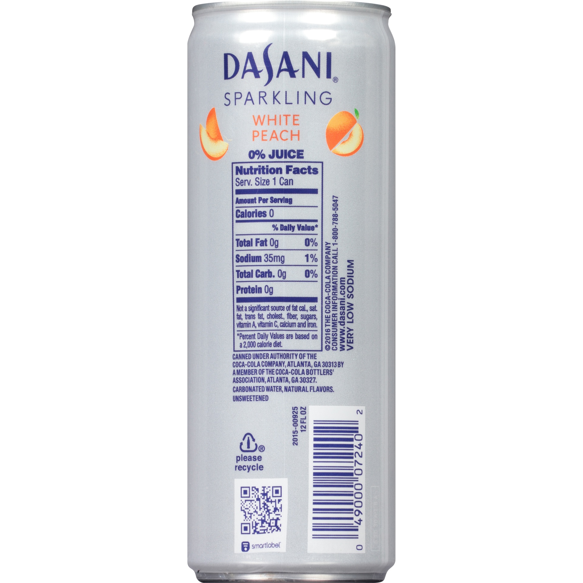 slide 4 of 6, Dasani Sparkling White Peach Water BeveraGe, 12 fl oz