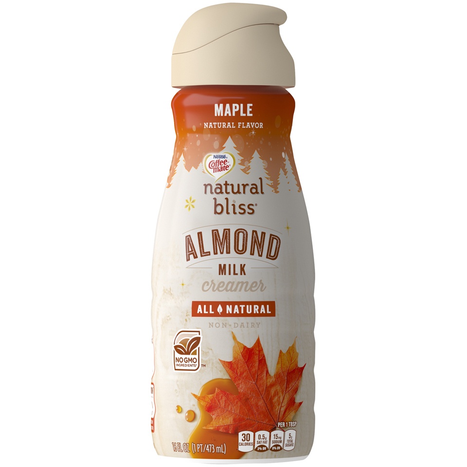 slide 2 of 7, Nestle Coffee-Mate Natural Bliss Maple Almond Milk All Natural Nondairy Creamer Bottle, 16 fl oz