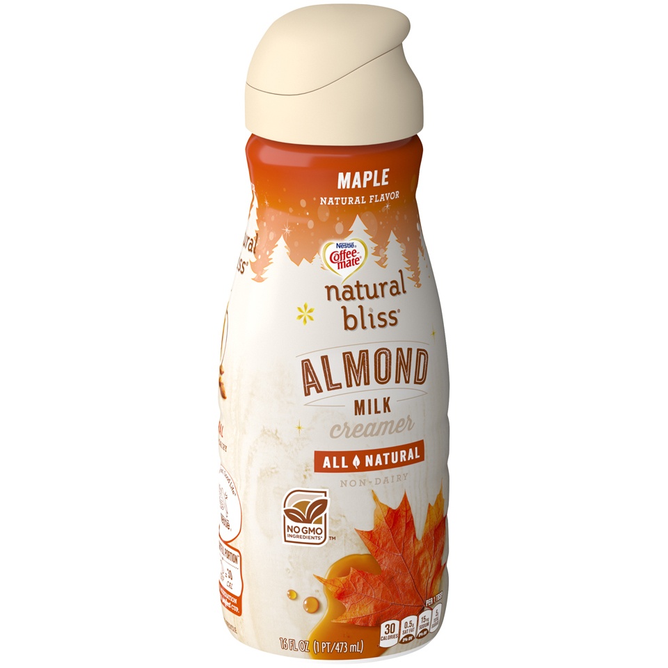 slide 7 of 7, Nestle Coffee-Mate Natural Bliss Maple Almond Milk All Natural Nondairy Creamer Bottle, 16 fl oz