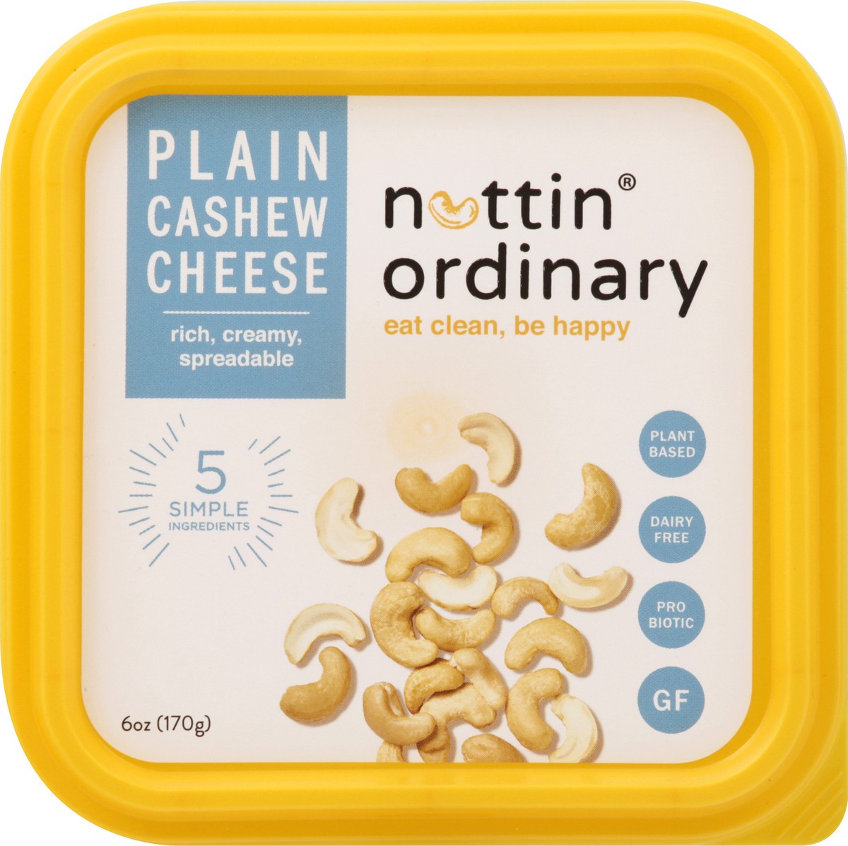 slide 7 of 8, Nuttin Ordinary Plain Cashew Cheese 6 oz, 6 oz