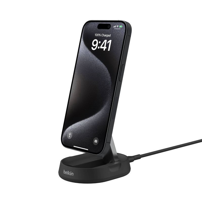 slide 1 of 8, Belkin Qi2 Convertible Pad & Stand - Black, 1 ct