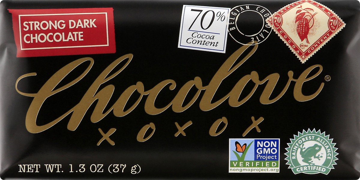 slide 2 of 12, Chocolove 70% Cocoa Strong Dark Chocolate 1.3 oz, 1.3 oz