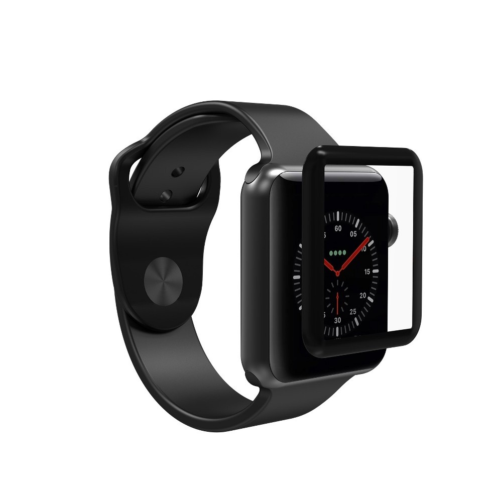slide 3 of 3, Zagg Apple Watch Series 3 42mm Glass Screen Protection Black, 1 ct