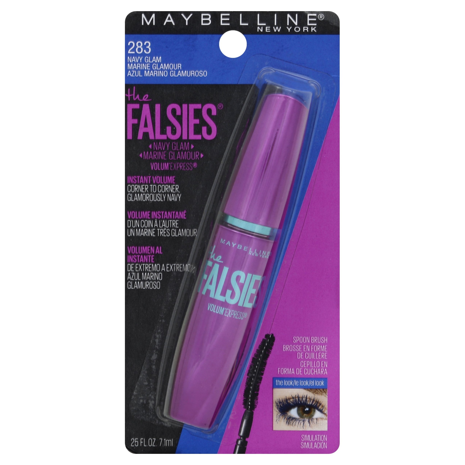 slide 1 of 2, Maybelline Volum' Express The Falsies Washable Mascara 283 Navy Glam, 0.25 fl oz