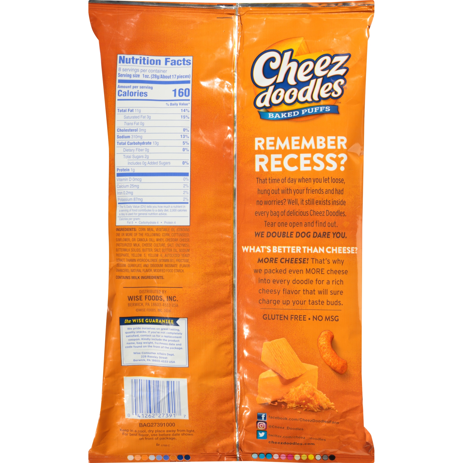 slide 4 of 6, Wise Extra Cheesy Flavored Cheez Doodles Baked Puffs, 8 oz