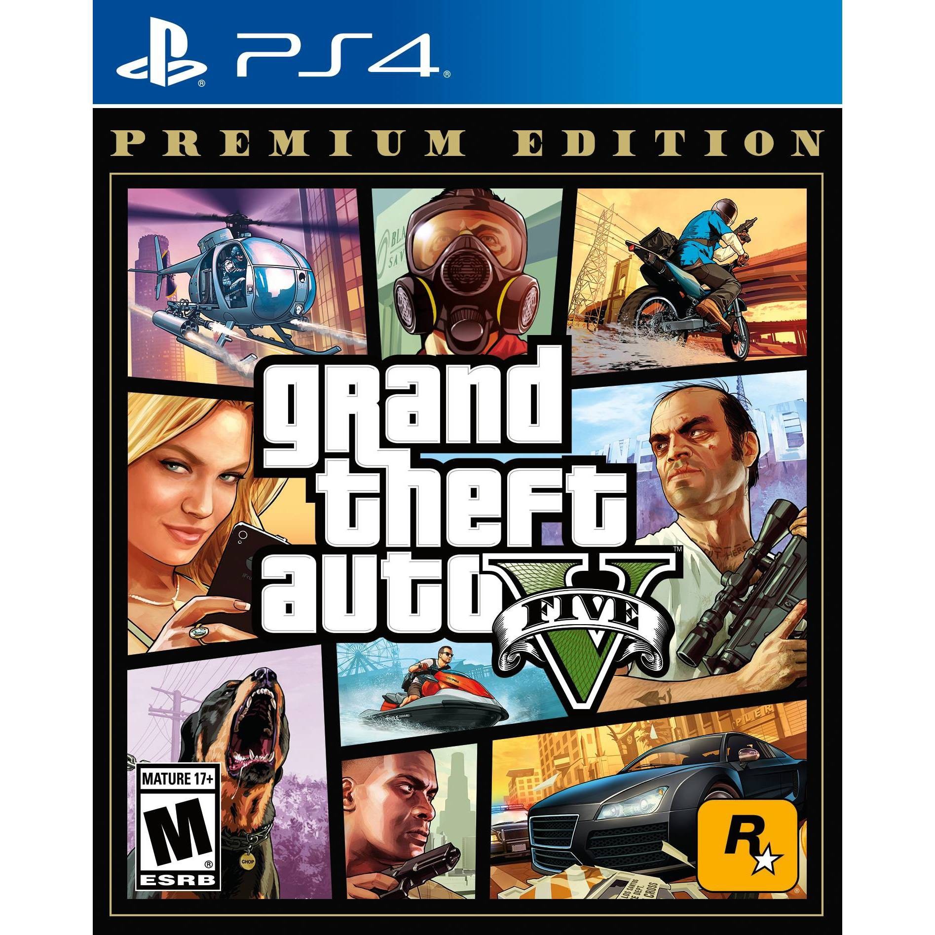 slide 1 of 9, Rockstar Games Grand Theft Auto V: Premium Edition - PlayStation 4, 1 ct
