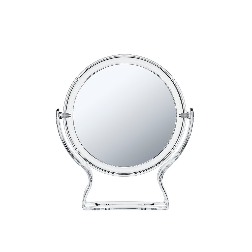 slide 2 of 2, Conair 2-Sided 3X Round Stand Mirror, 1 ct