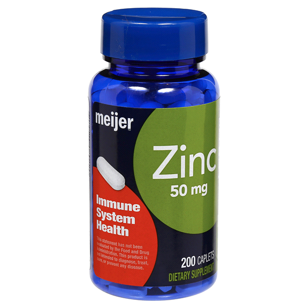slide 1 of 3, Meijer Zinc 50 mg, 200 ct