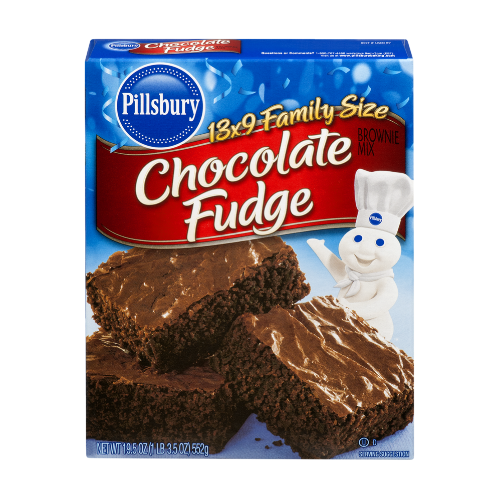 slide 1 of 1, Pillsbury Brownie Mix, Chocolate Fudge, Family Size, 19.5 oz