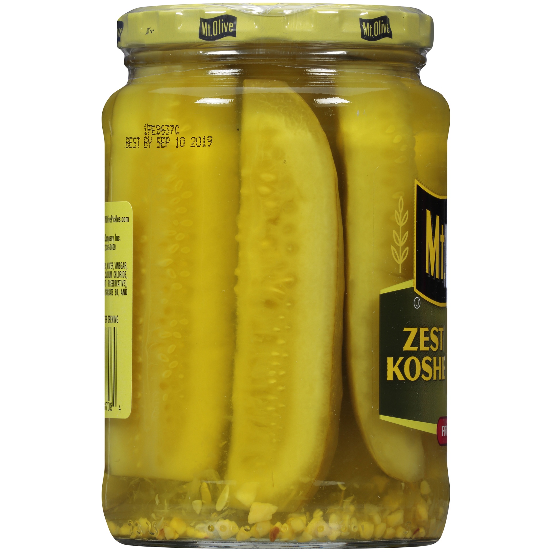 slide 6 of 6, Mt. Olive Zesty Garlic Kosher Dill Spears Pickles 24 fl oz Jar, 24 oz