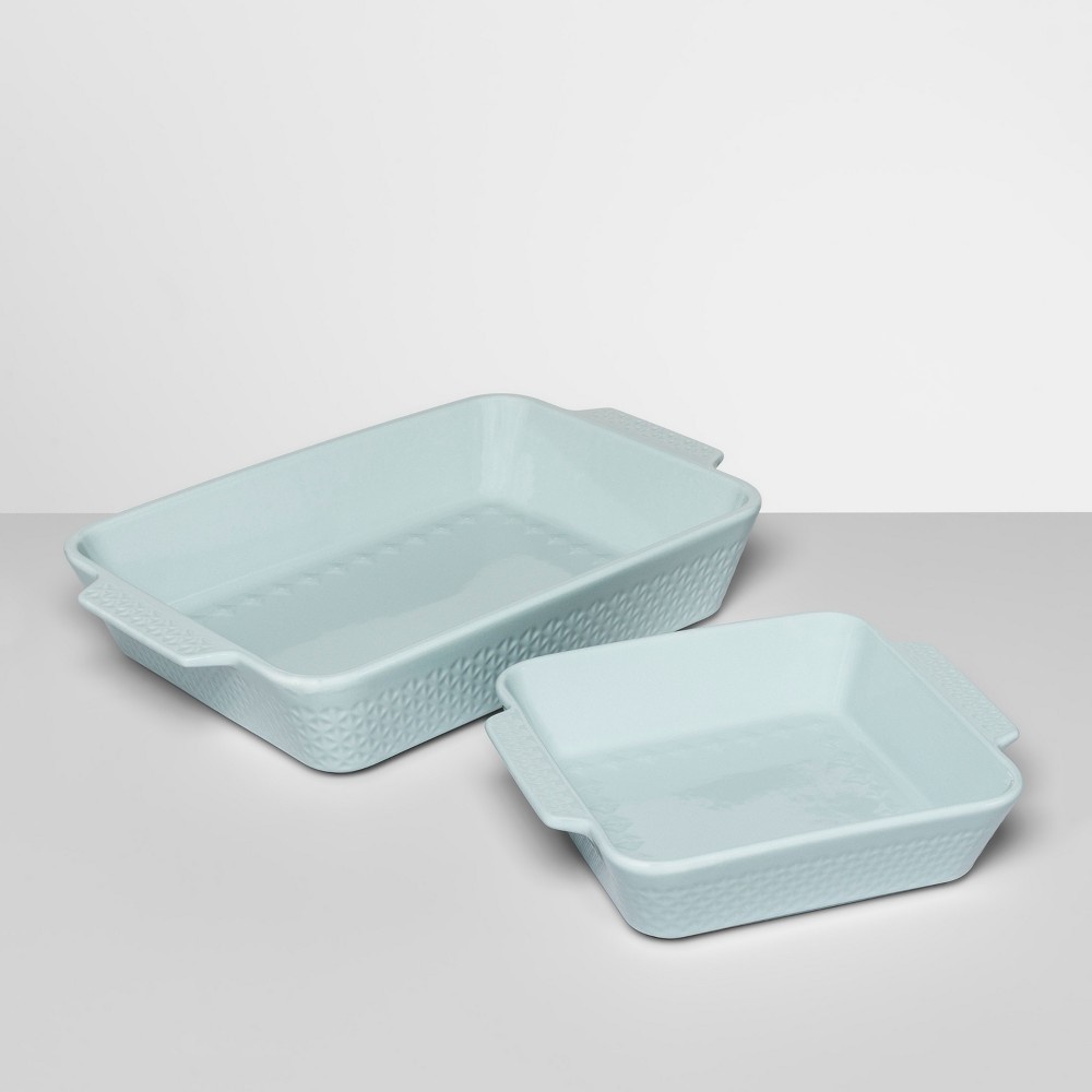 slide 2 of 2, Opalhouse Aqua Ceramic Baking Pans, 2 ct