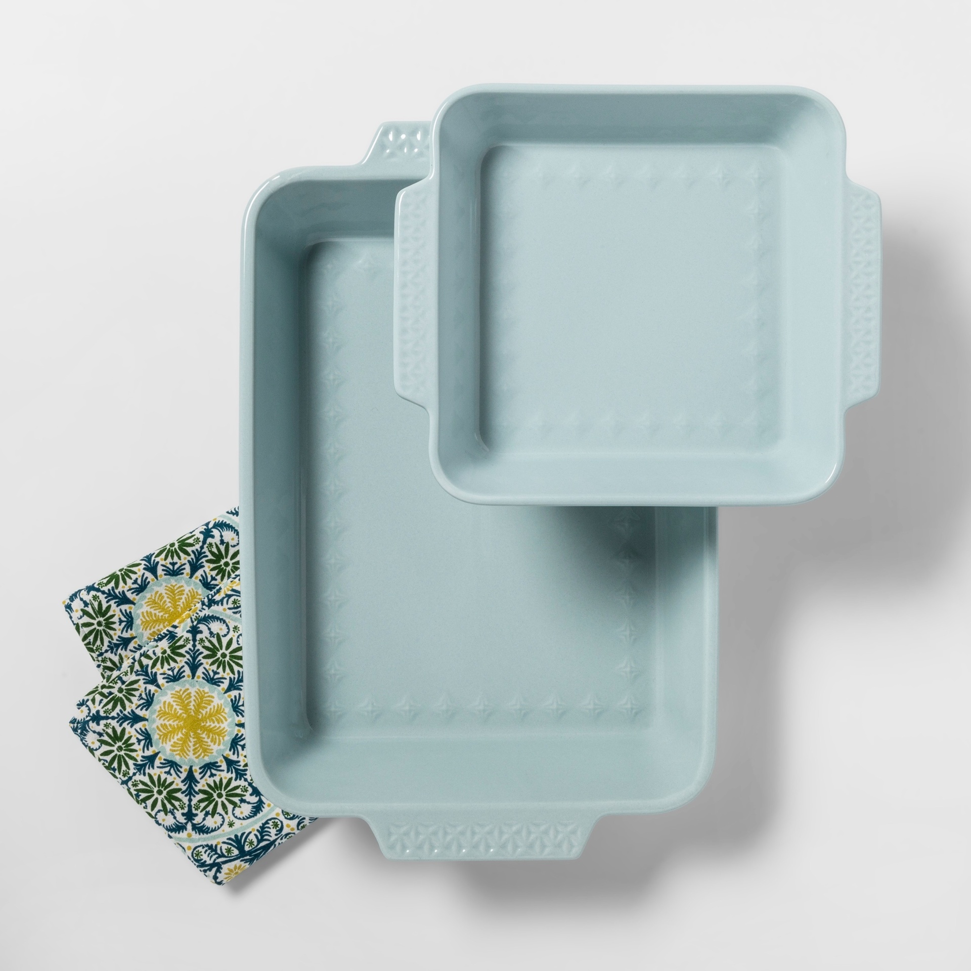 slide 1 of 2, Opalhouse Aqua Ceramic Baking Pans, 2 ct