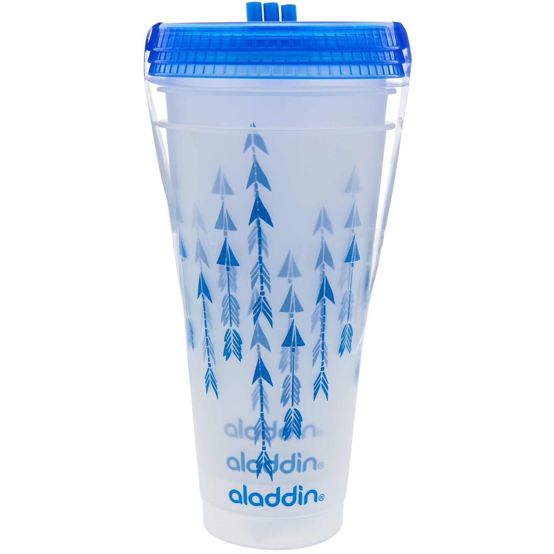 slide 1 of 3, Aladdin Reusable To-Go Cups - Blue, 3 ct; 20 oz