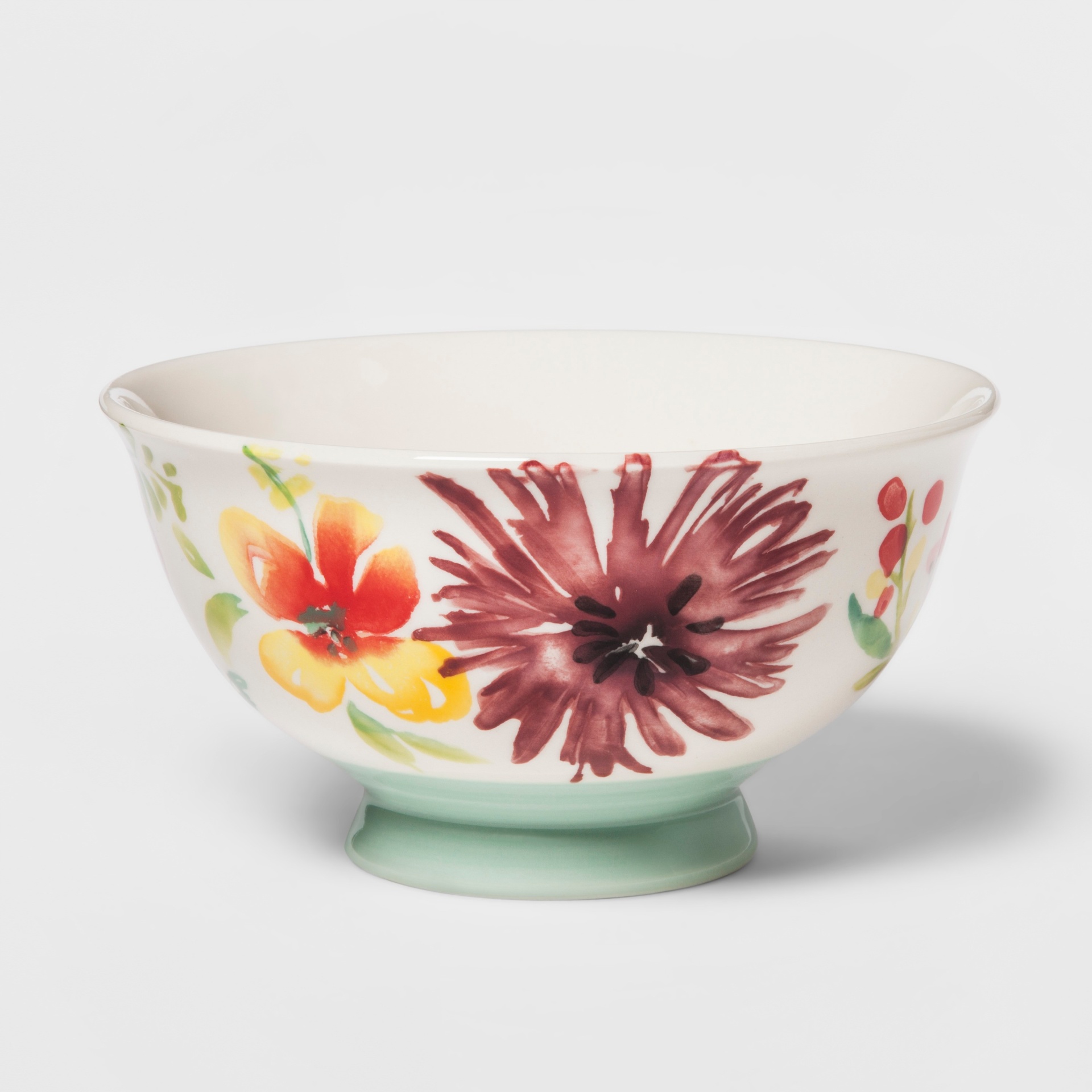 slide 1 of 1, Threshold Corinna Stoneware Floral Bowl, 23 oz