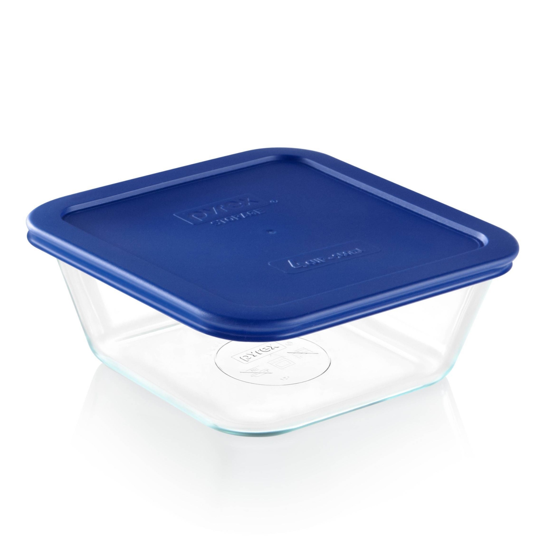 slide 1 of 1, Pyrex 4 Cup Food Storage Container Navy, 1 ct