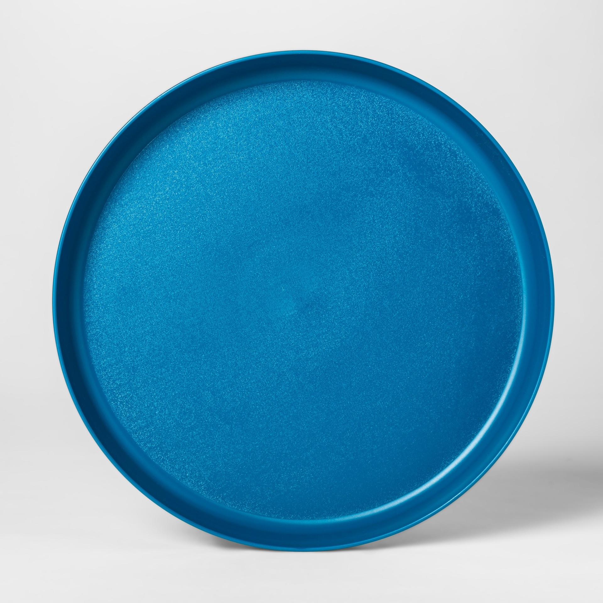 slide 1 of 2, 9.6" Plastic Kids Dinner Plate Blue - Pillowfort, 1 ct