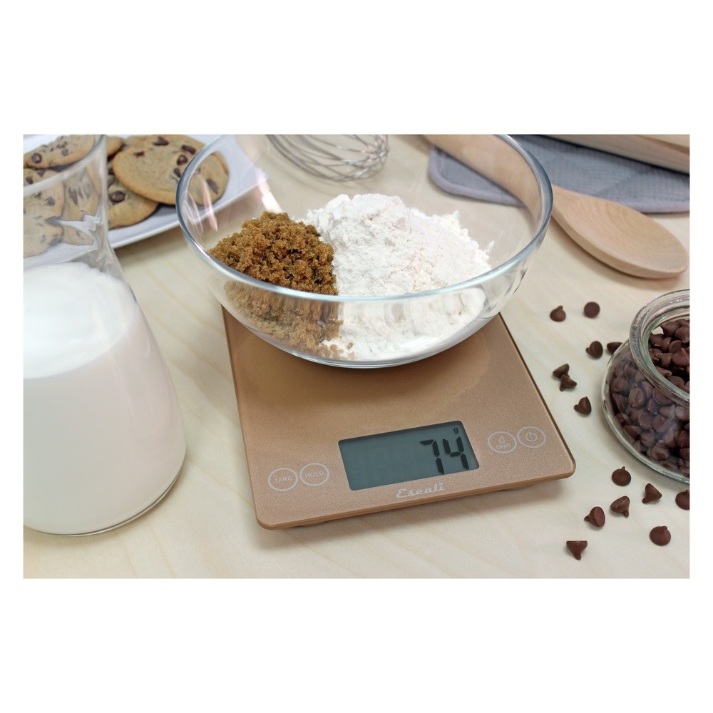 slide 3 of 4, Escali Arti Metallic Glass Kitchen Scale Tan, 1 ct