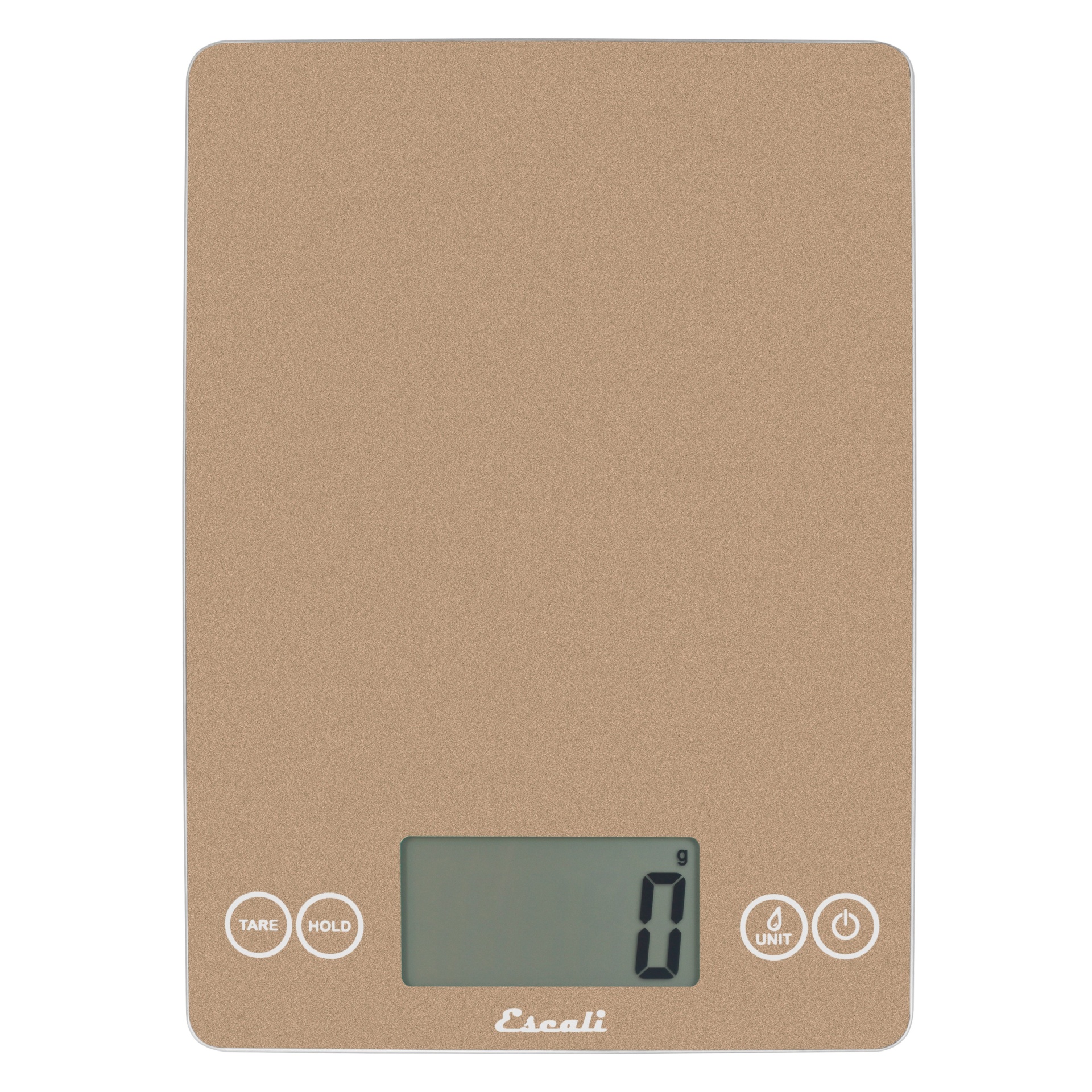 slide 1 of 4, Escali Arti Metallic Glass Kitchen Scale Tan, 1 ct