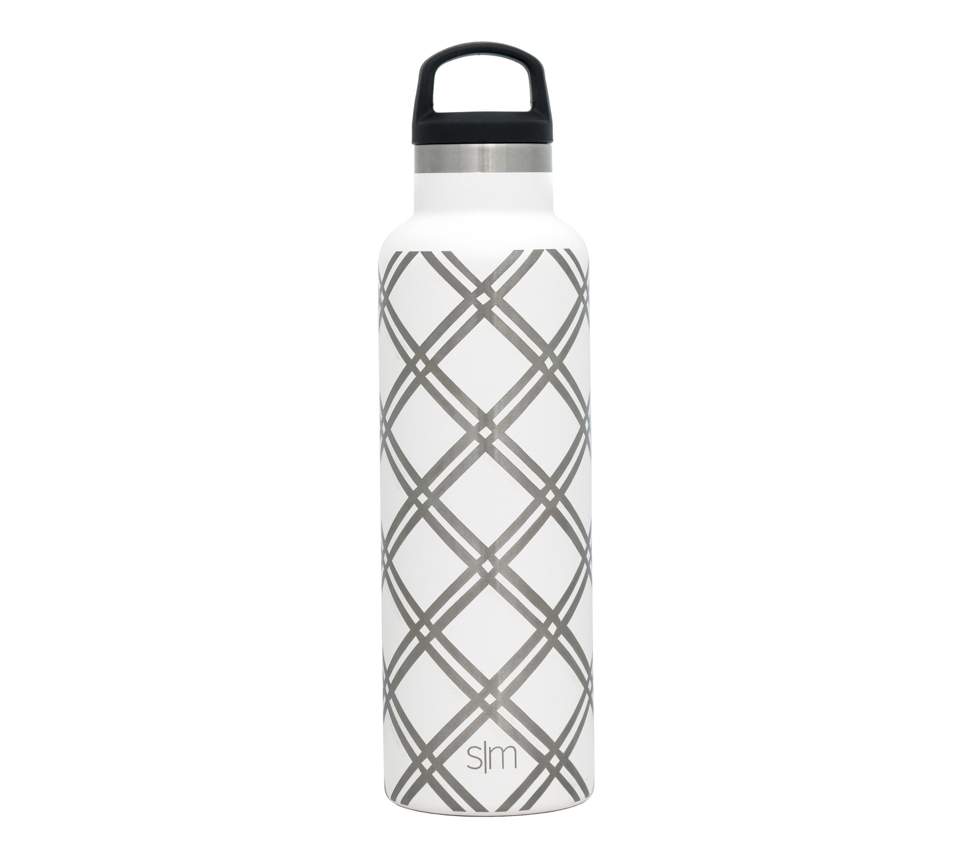 slide 1 of 1, Simple Modern Ascent Stainless Steel Hydration Bottle White Lattice, 20 oz