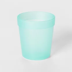 8oz Plastic Kids Short Tumbler Light Blue - Pillowfort