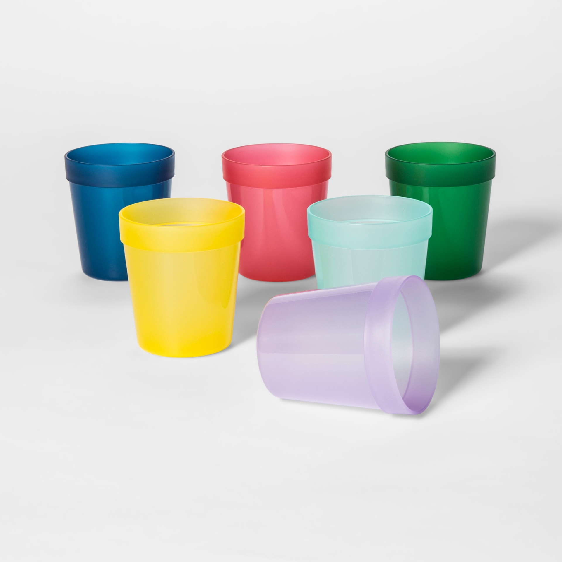 8oz 6pk Plastic Cool Colors Kids' Short Tumblers - Pillowfort™ : Target