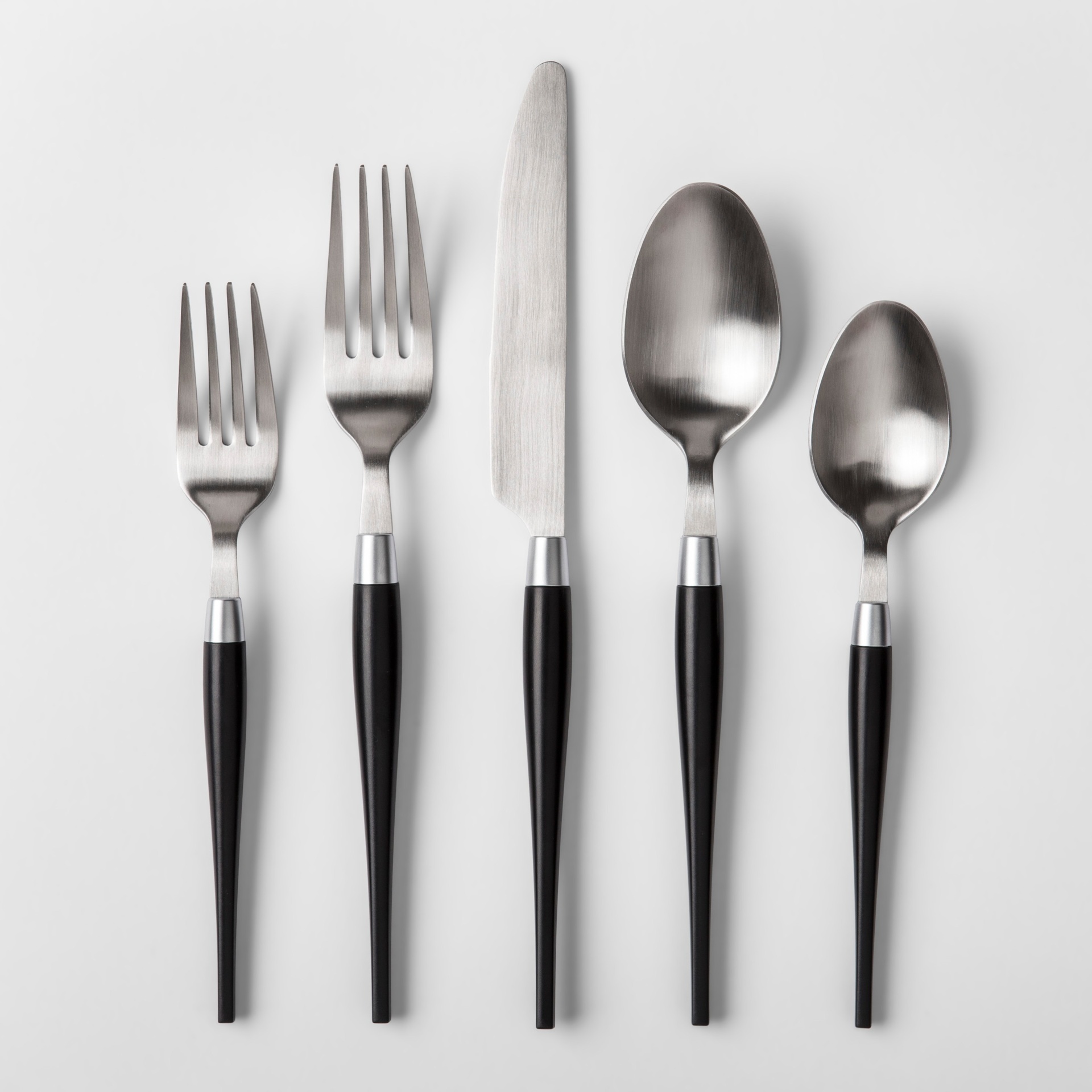 slide 1 of 1, Project 62 Matte Black Silverware Set, 5 ct