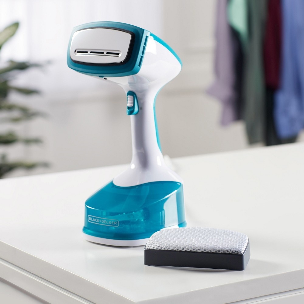 slide 2 of 11, BLACK+DECKER Garment Steamer White Teal, 1 ct