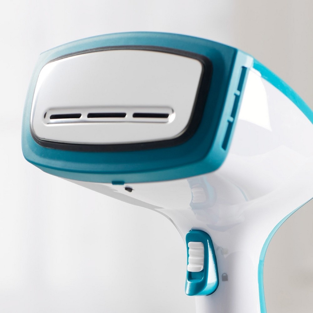 slide 8 of 11, BLACK+DECKER Garment Steamer White Teal, 1 ct