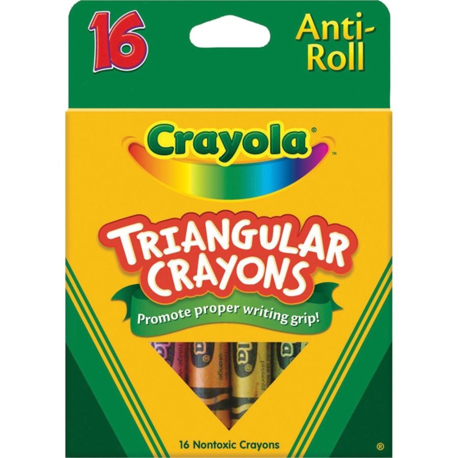 slide 2 of 5, Crayola Triangular Crayons, Box Of 16, 16 ct