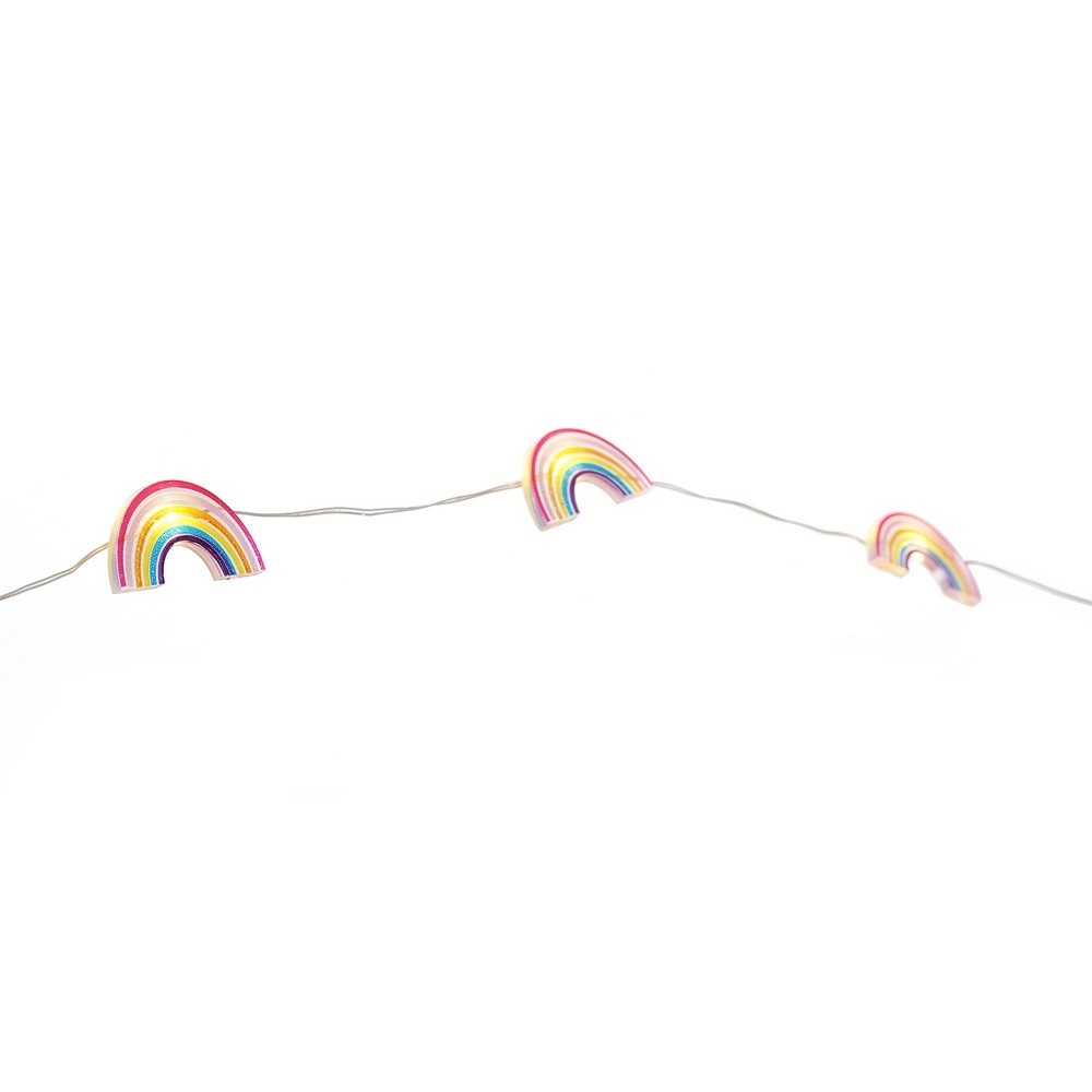 slide 2 of 6, Room Essentials Fairy LED Rainbow String Lights White, 1 ct