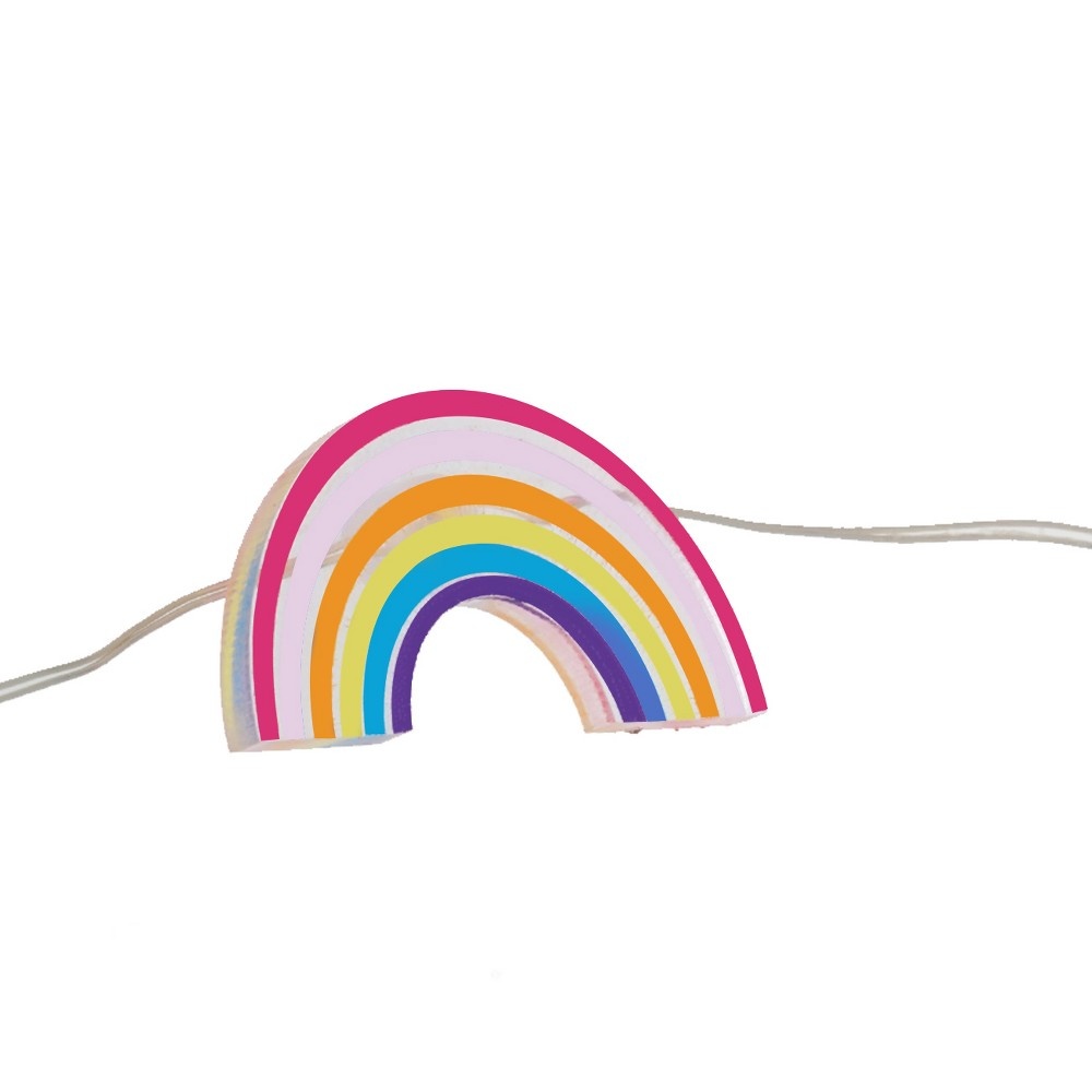 slide 3 of 6, Room Essentials Fairy LED Rainbow String Lights White, 1 ct