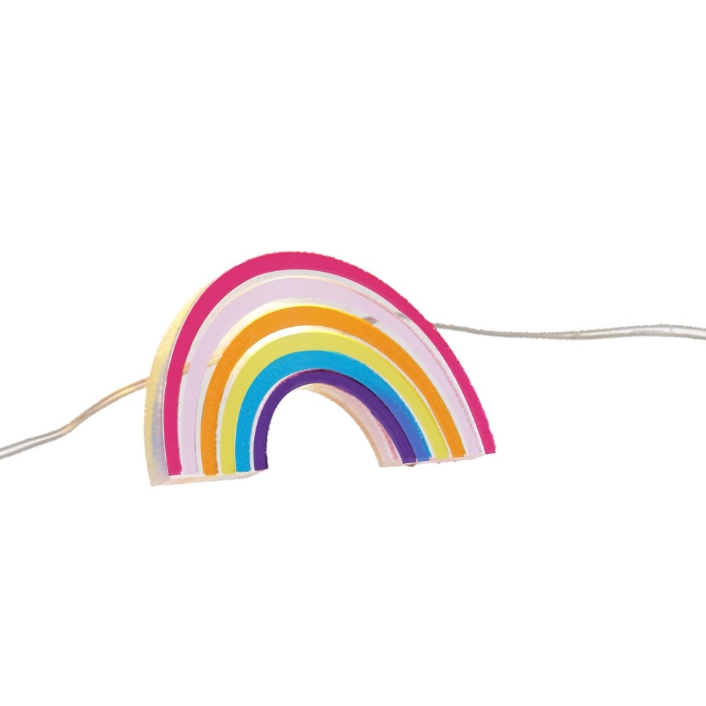 slide 4 of 6, Room Essentials Fairy LED Rainbow String Lights White, 1 ct