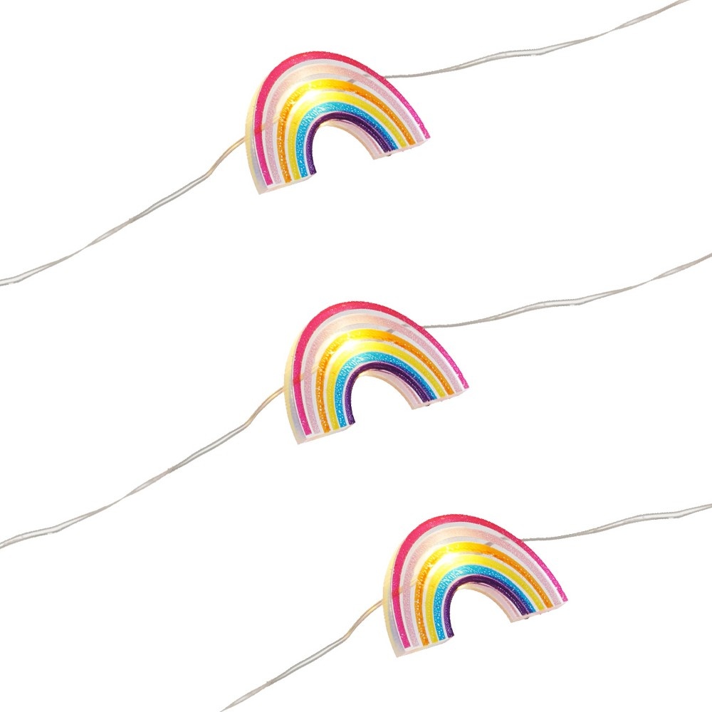 slide 6 of 6, Room Essentials Fairy LED Rainbow String Lights White, 1 ct