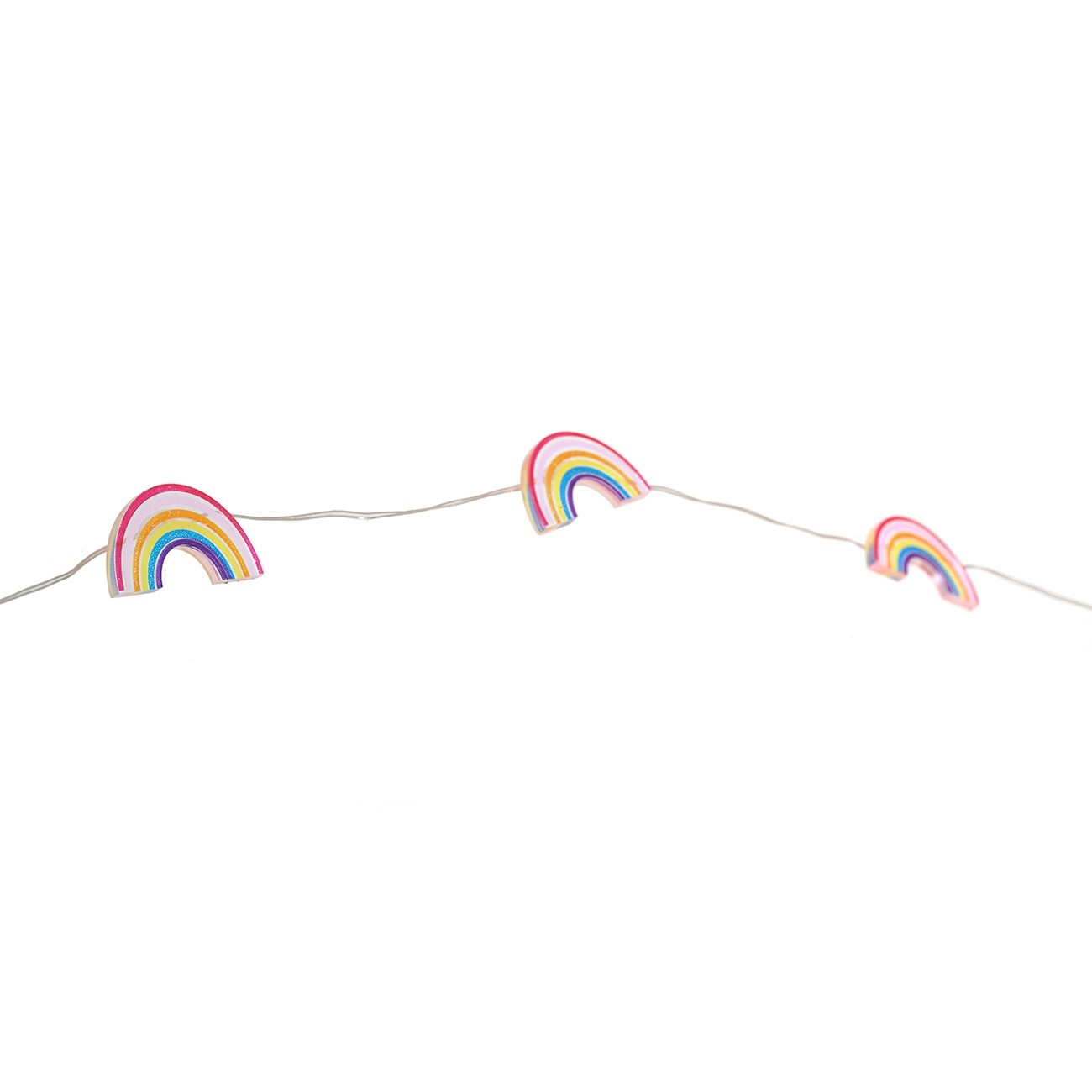 slide 1 of 6, Room Essentials Fairy LED Rainbow String Lights White, 1 ct