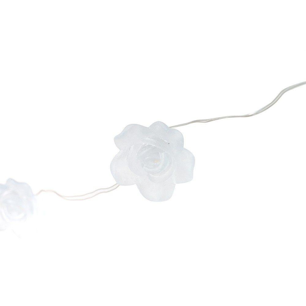 slide 3 of 8, Room Essentials Fairy LED Flower String Lights White, 1 ct