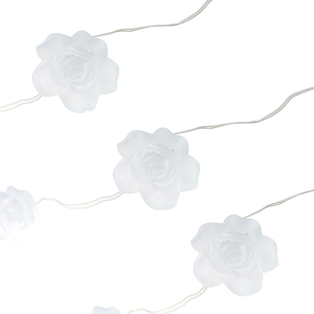 slide 5 of 8, Room Essentials Fairy LED Flower String Lights White, 1 ct