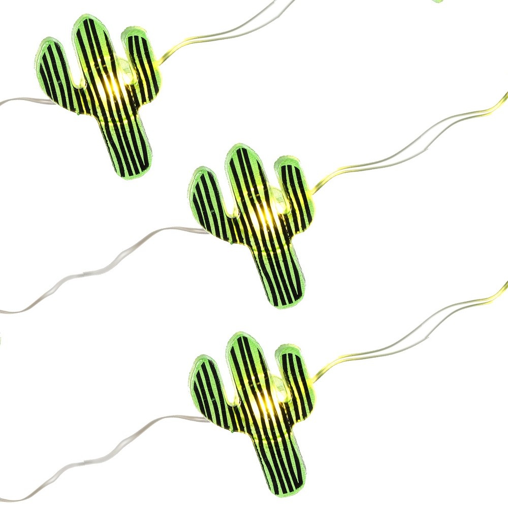 slide 4 of 6, Room Essentials Fairy LED Cactus String Lights- Green, 1 ct