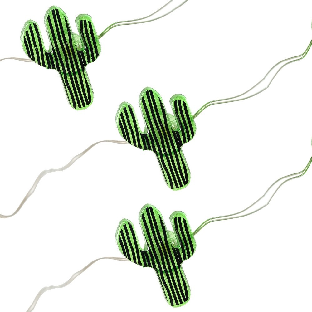 slide 5 of 6, Room Essentials Fairy LED Cactus String Lights- Green, 1 ct