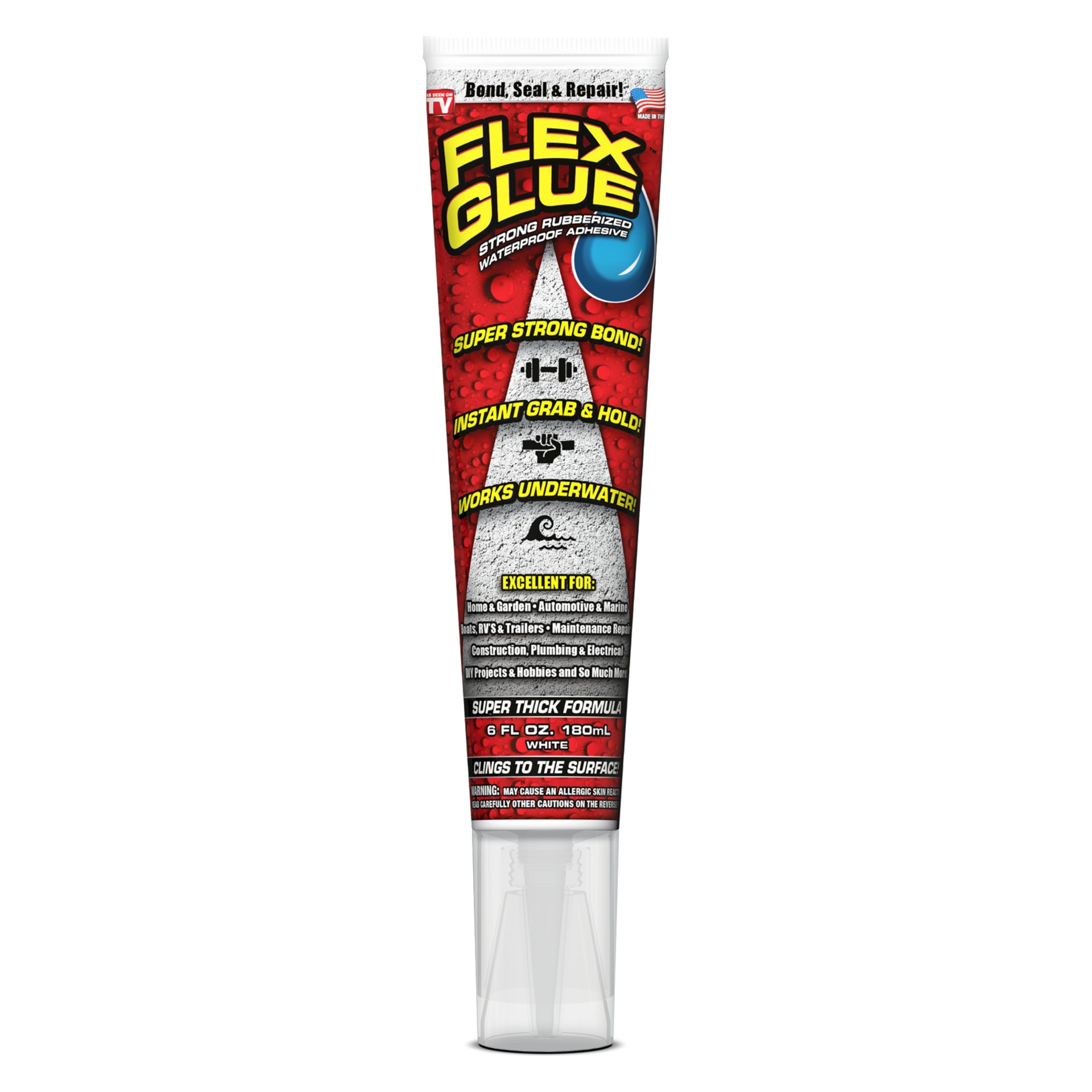 slide 1 of 1, As Seen on TV Flex Glue Tube, 6 oz