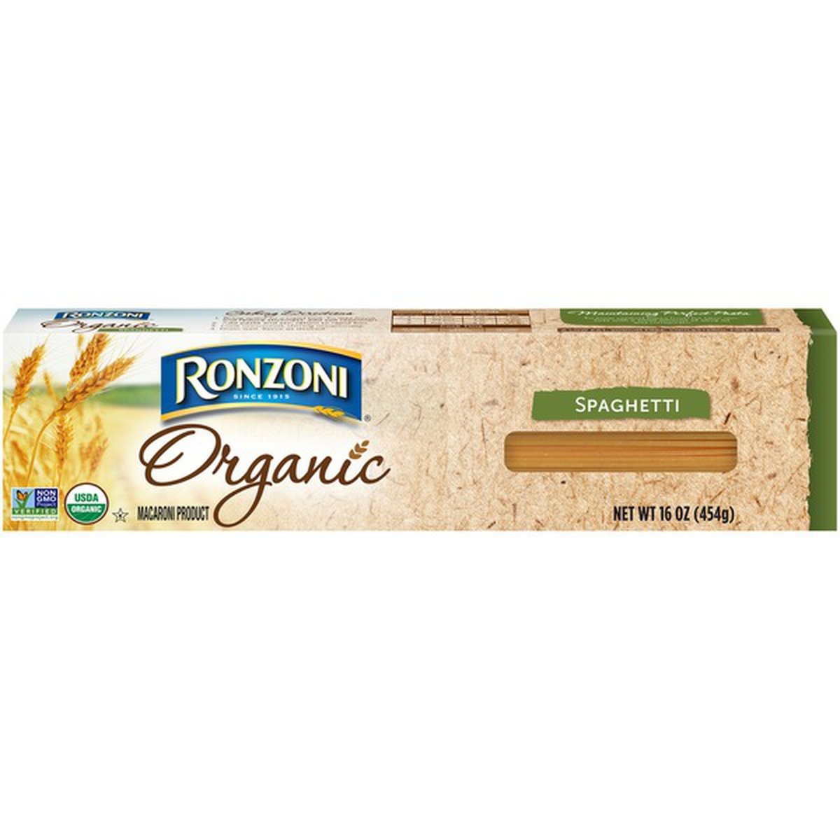 slide 1 of 1, Ronzoni Organic Spaghetti, 16 oz