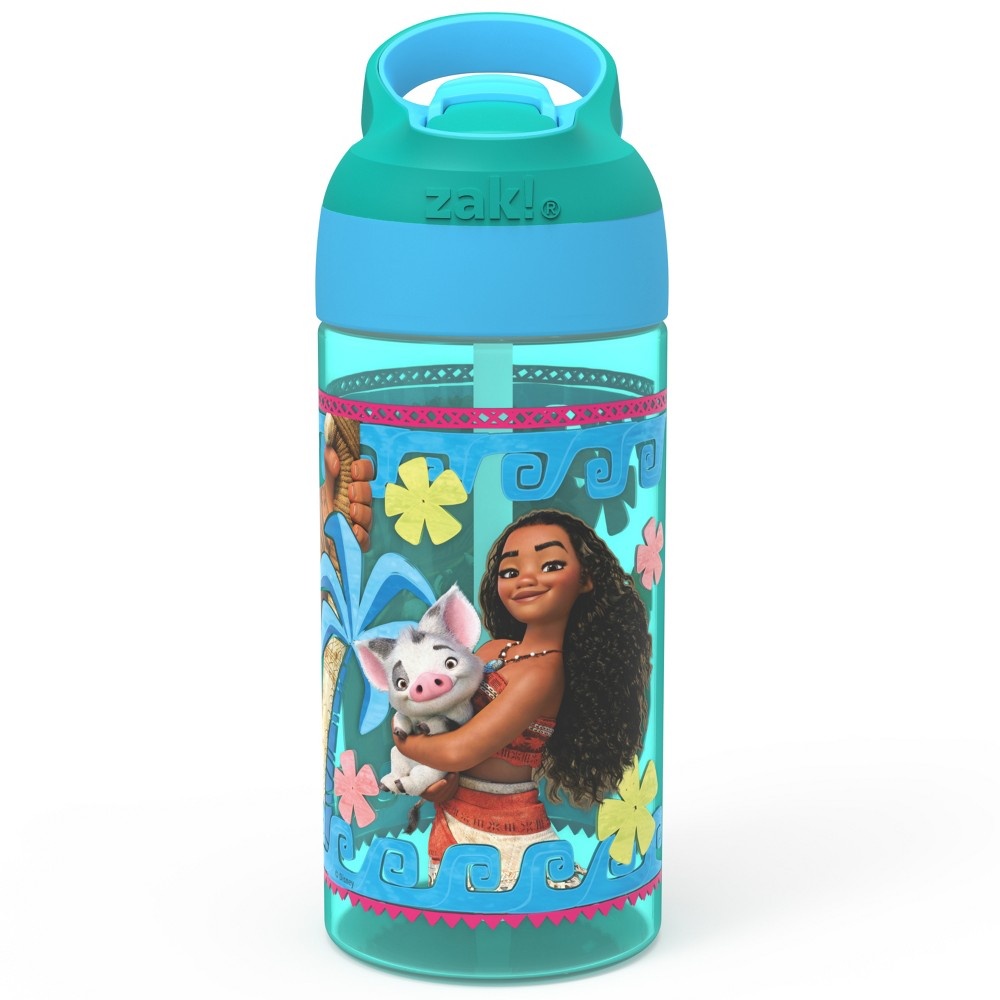 Moana Plastic Water Bottle Blue/Green - Zak Designs 17.5 oz