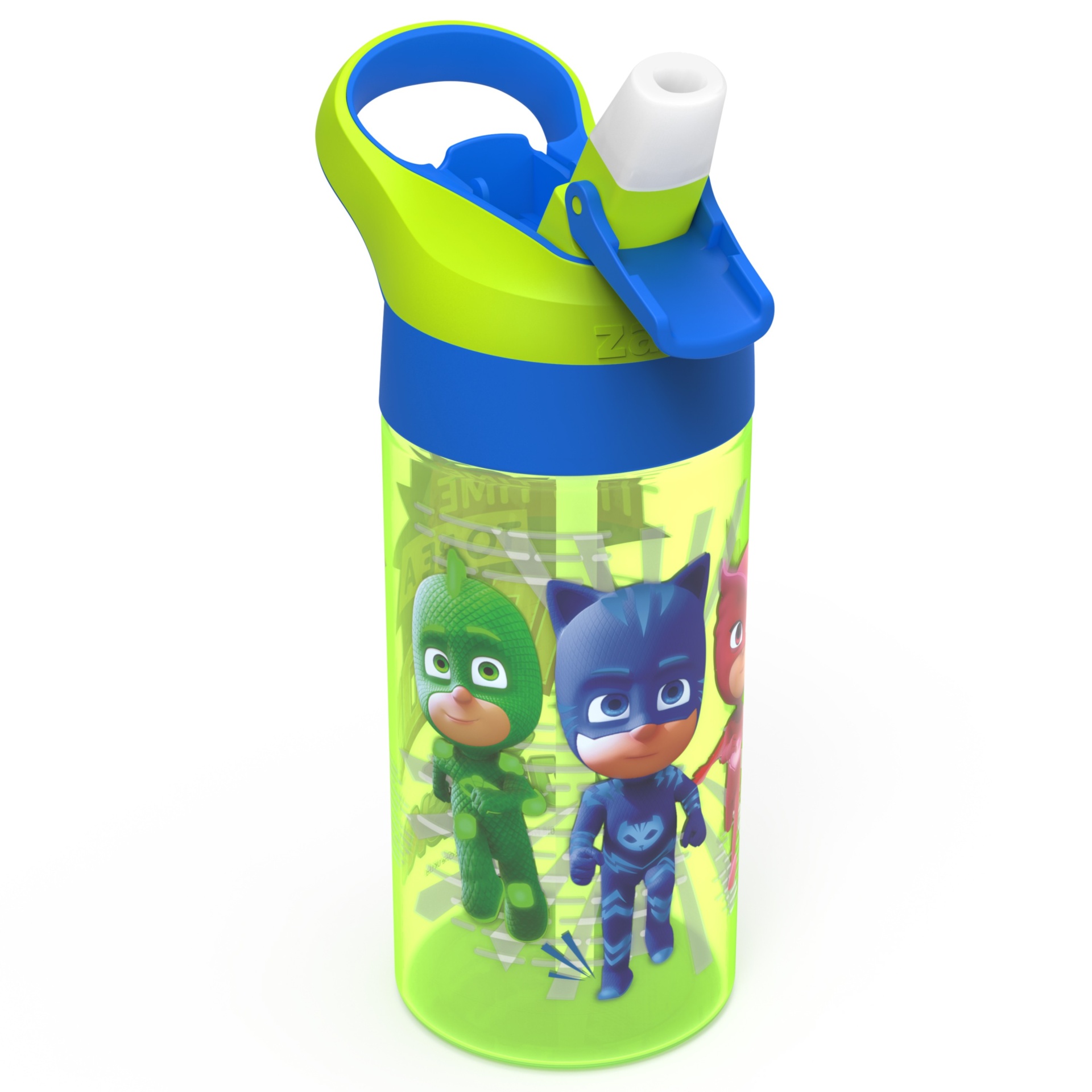 slide 1 of 3, PJ Masks Plastic Water Bottle - Green/Blue - Zak Designs, 17.5 oz
