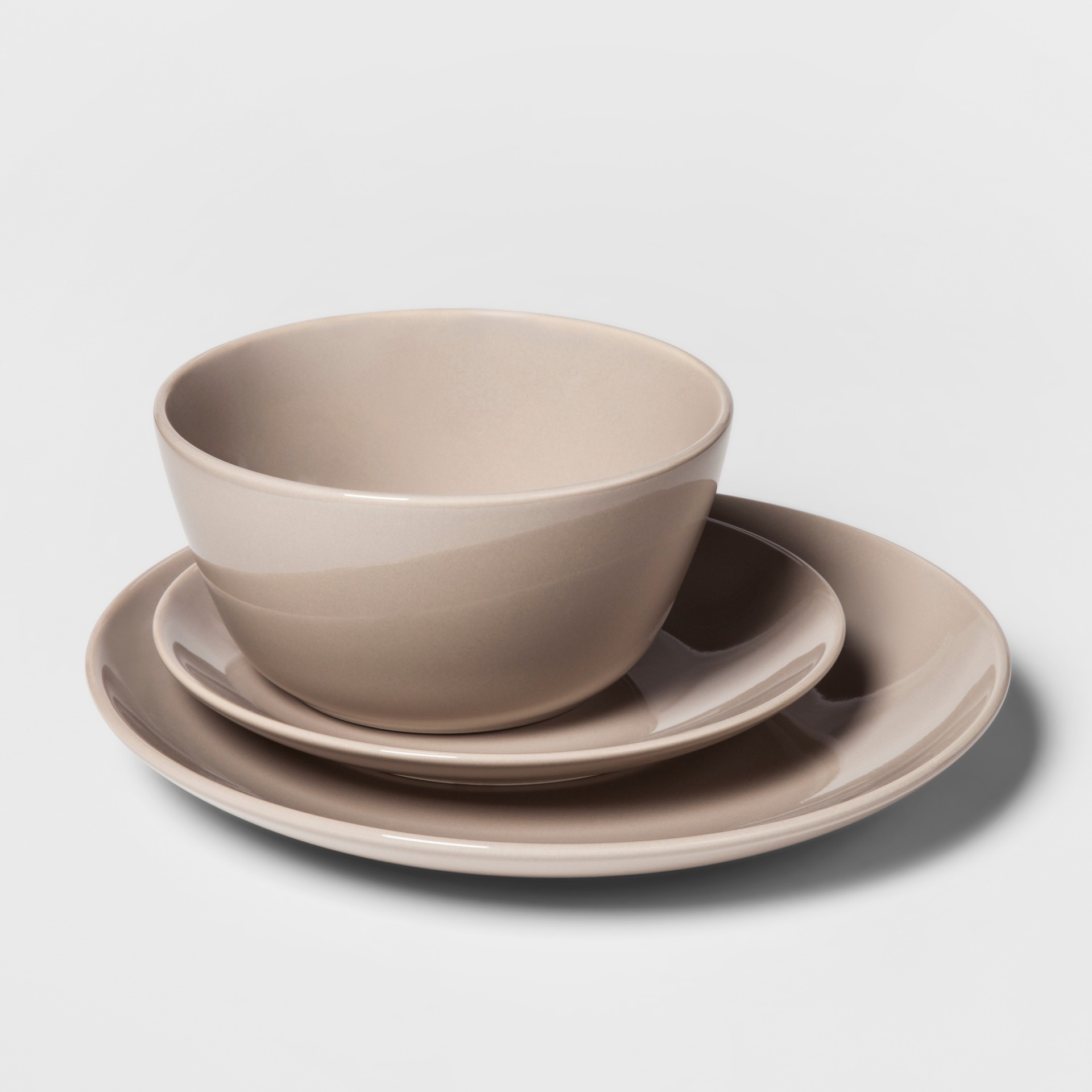 slide 1 of 1, Project 62 Avesta Stoneware Dinnerware Set - Taupe, 12 ct